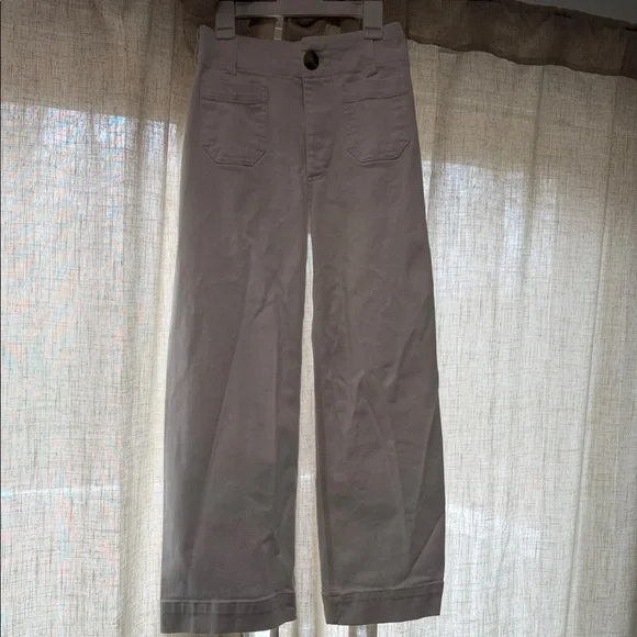 EUC Anthropologie The Colette Crop Wide-Leg Jeans by Maeve White 0/24 - Picture 5 of 9